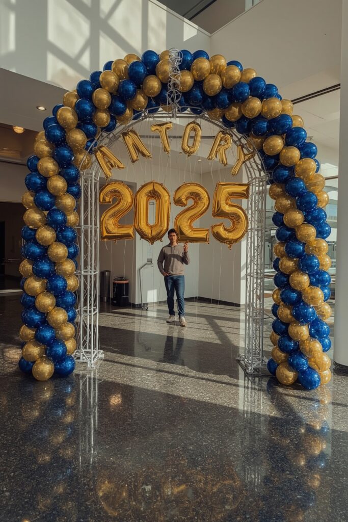 Entrance Arch with Year Balloons