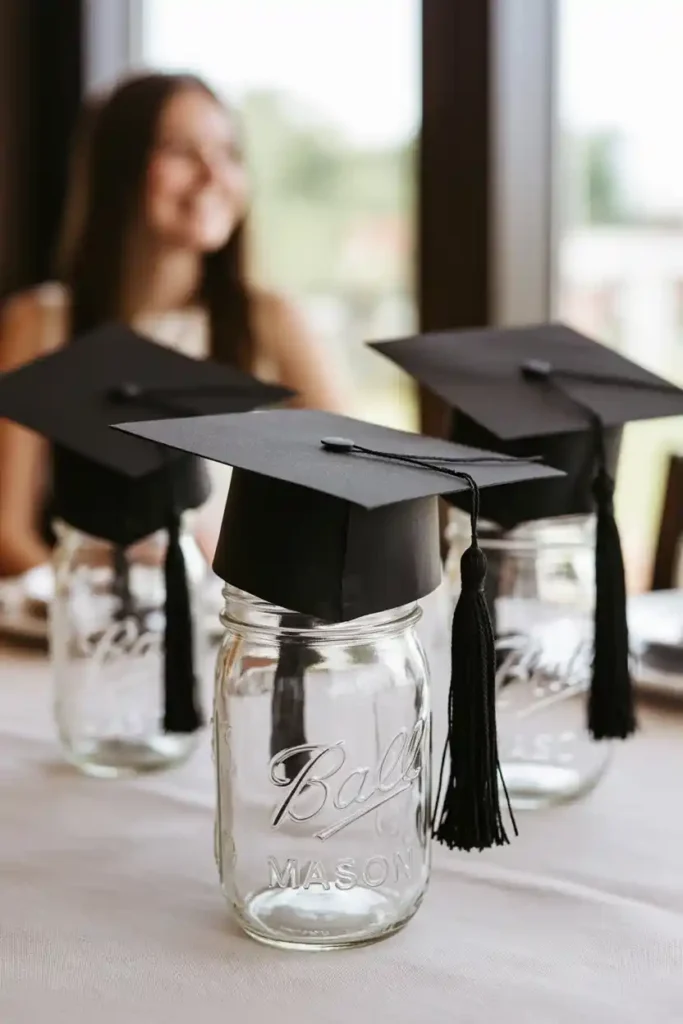 Mini Graduation Cap Centerpieces