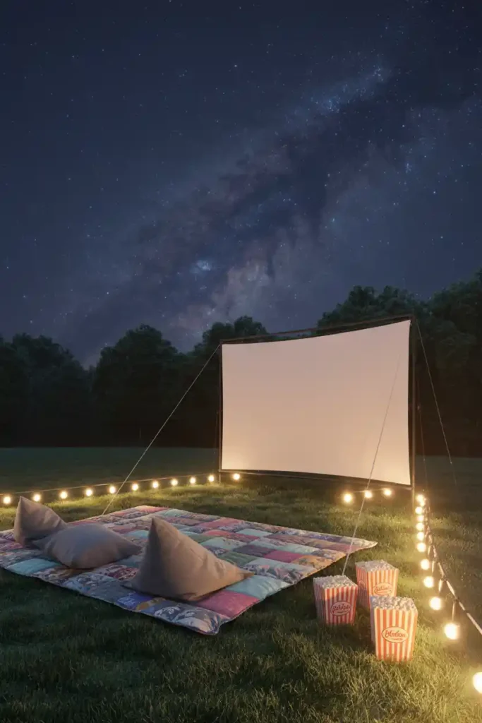 Backyard Movie Night Under the Stars