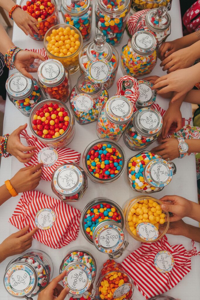 Interactive Candy Buffet with Takeaway Bags