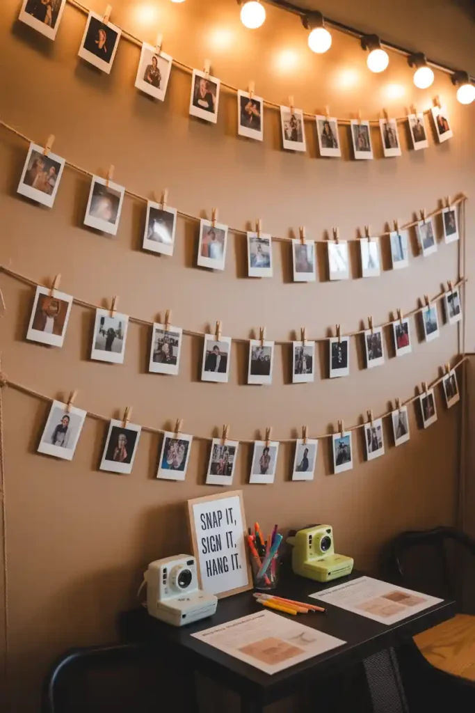 Polaroid Guest Book Wall
