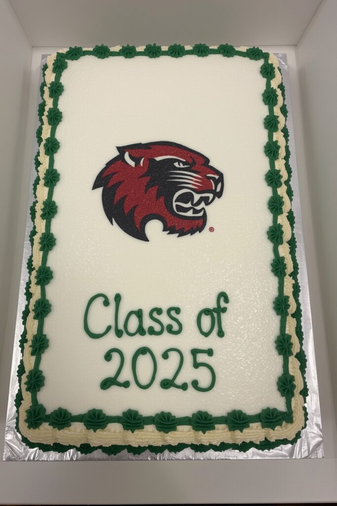 Classic Sheet Cake with Mascot and Year