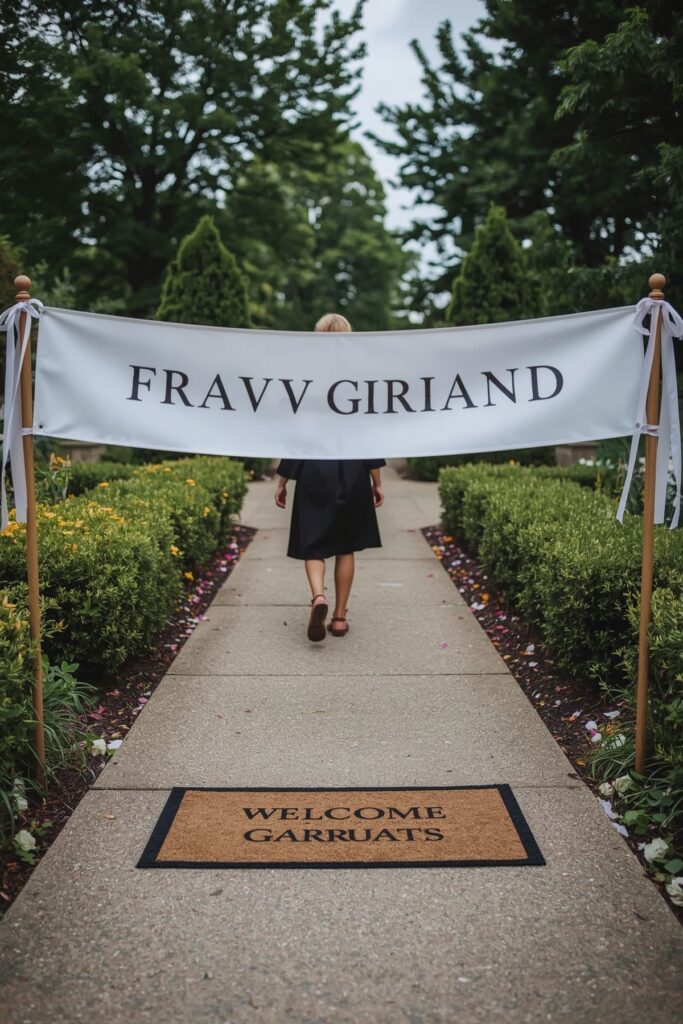 Custom Banner Walkway Entrance