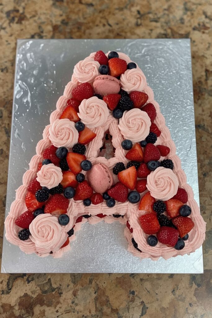 Letter Cake in Shape of Graduate’s Initial