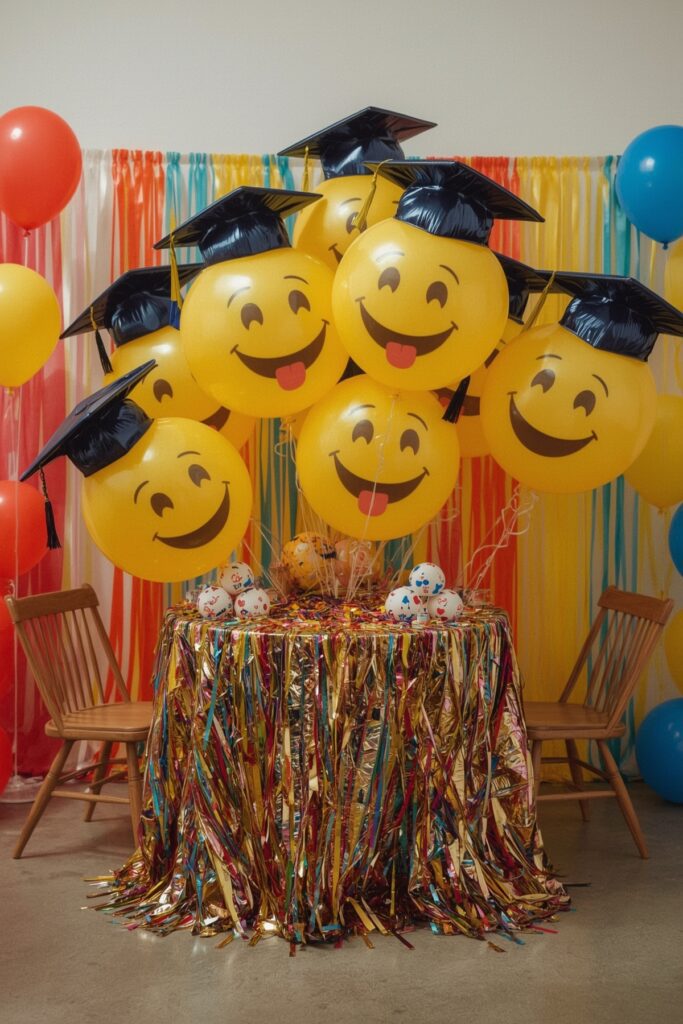 Oversized Graduation Emoji Balloons