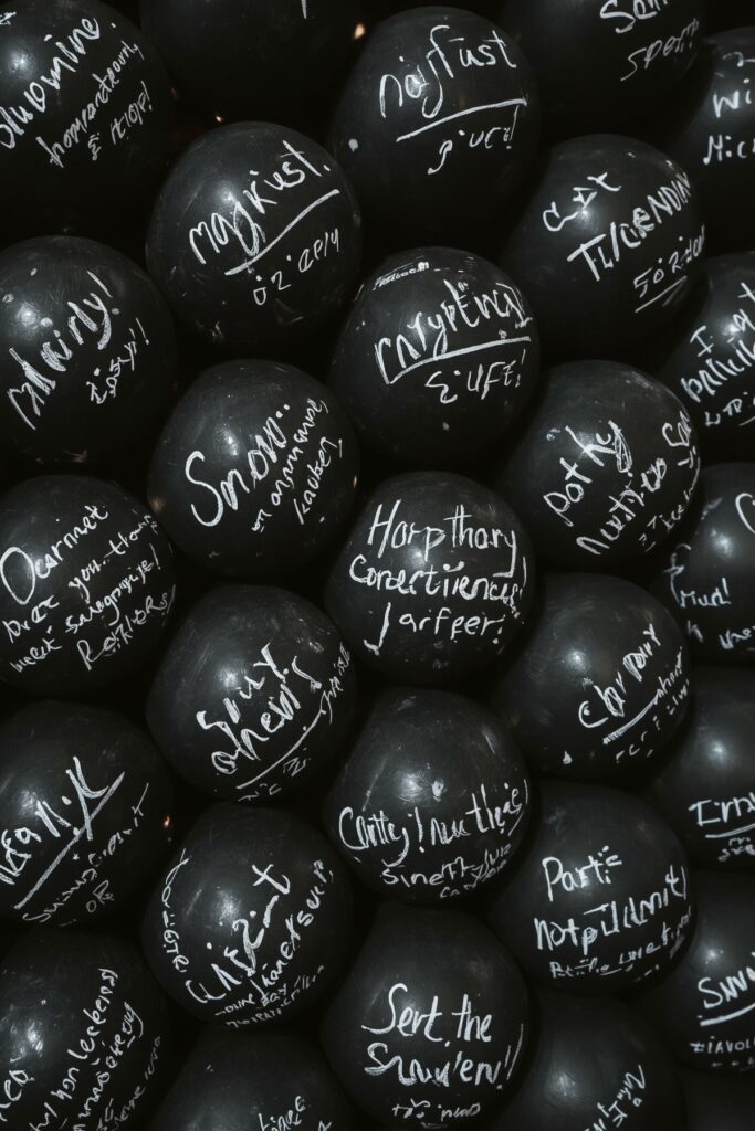 Chalkboard Message Balloon Wall