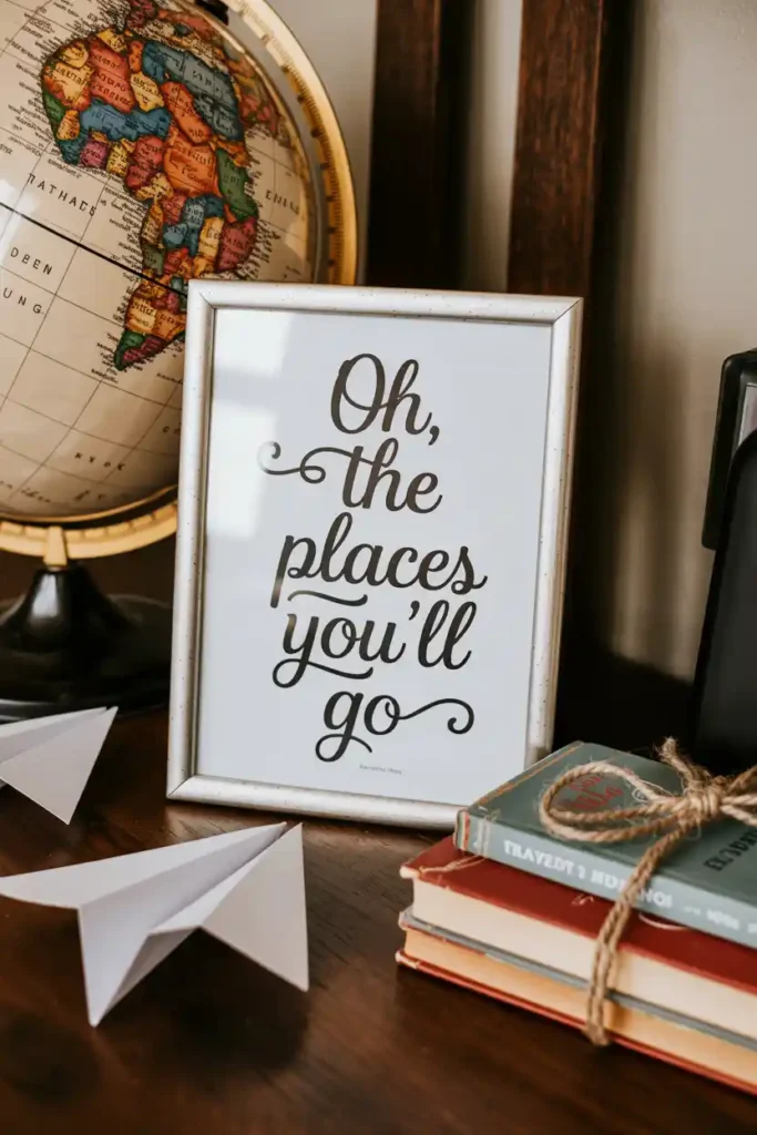 “Oh, the Places You’ll Go” Quote Sign