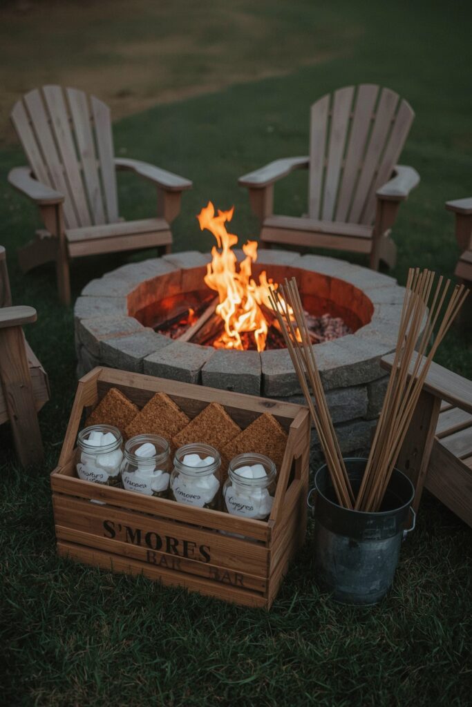 S'mores Bar Around the Fire Pit