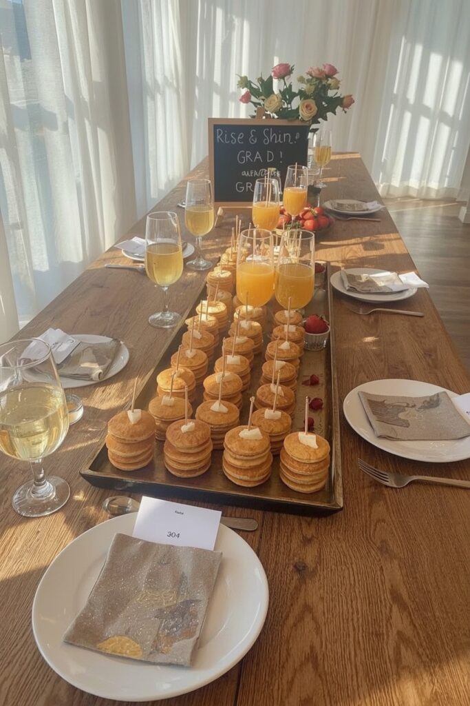 Breakfast Brunch Celebration with Mimosa Mocktails