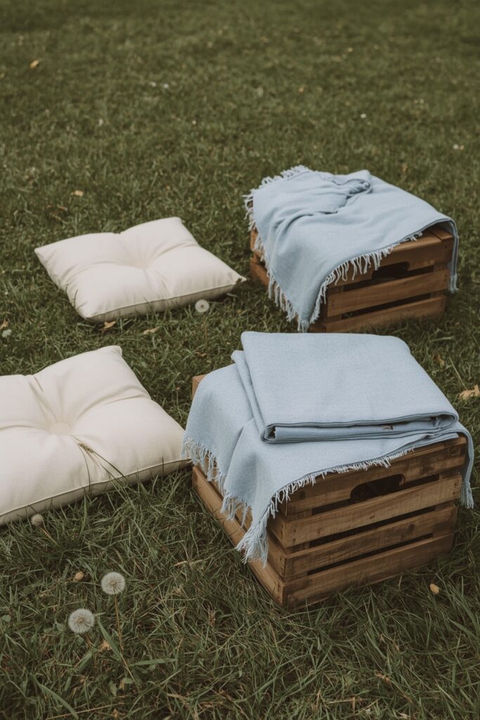 Denim Blue Picnic Seating Zone