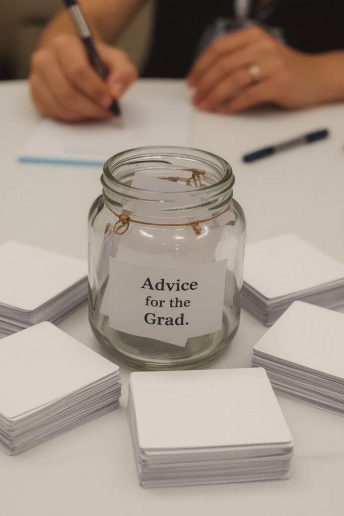 Message Jar with Advice Cards for the Grad