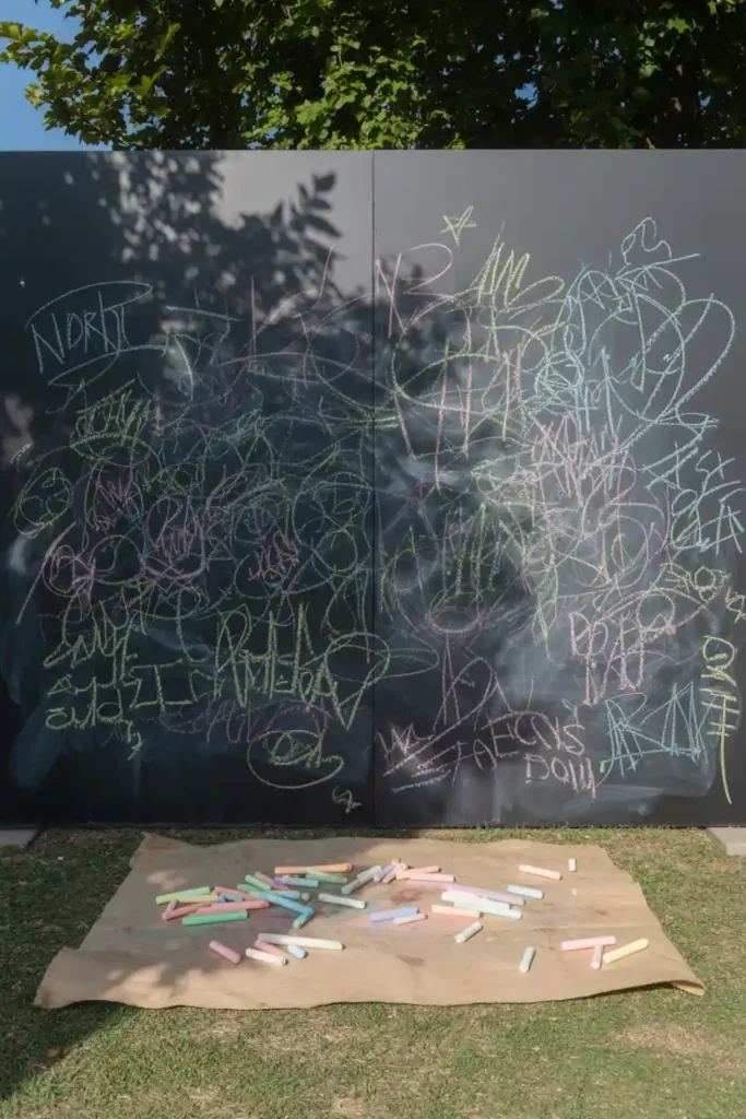 Chalk Graffiti Signing Wall