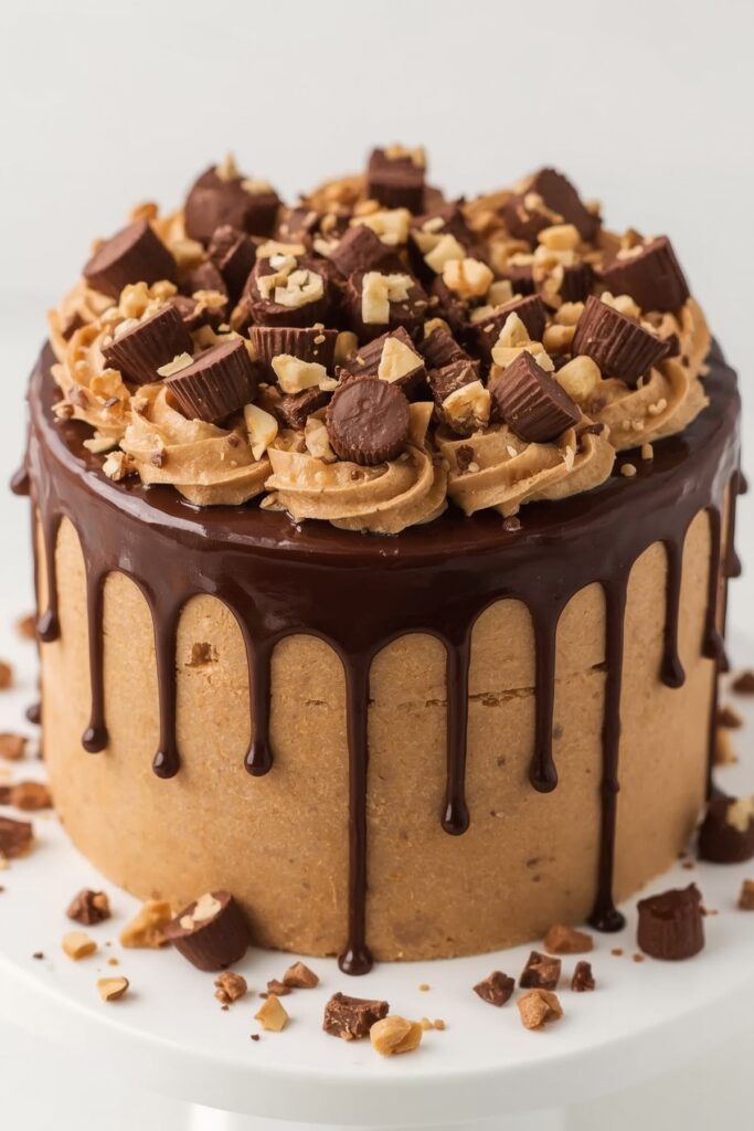 Chocolate Peanut Butter Drip Cake