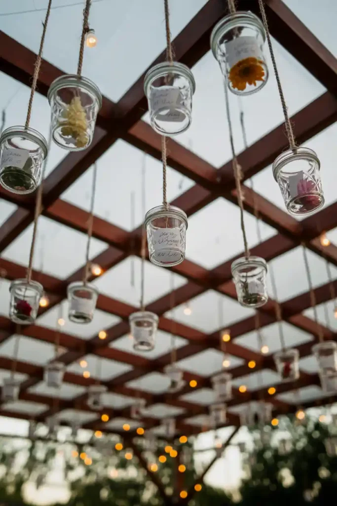 Hanging Memory Jars with Lights