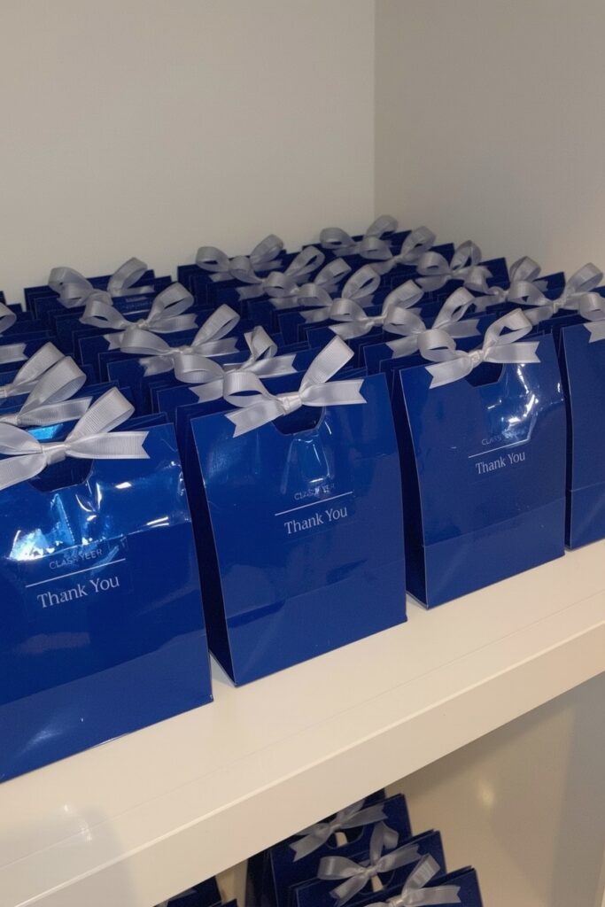 Personalized Blue Party Favor Bags
