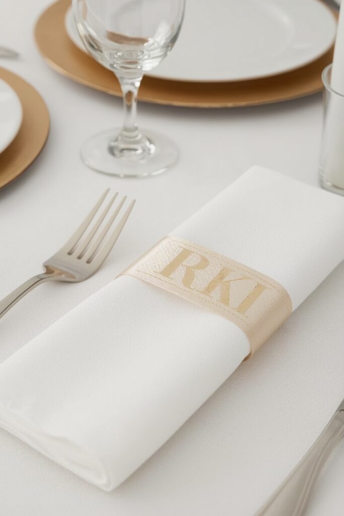 Monogrammed Linen or Napkin Wraps