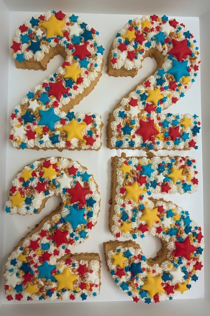 Number Cake Shaped Like Graduation Year