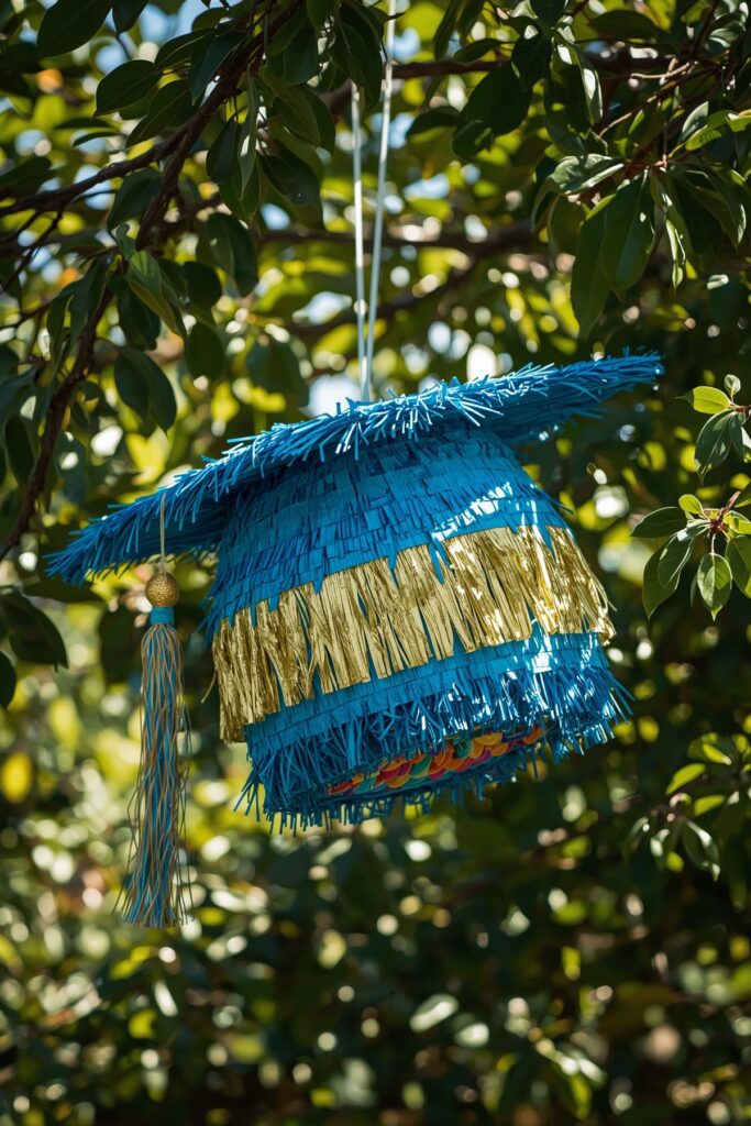 Blue and Gold Graduation Piñata