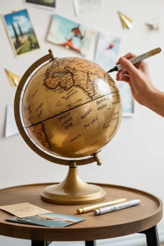 “Sign the Globe” Travel Dreams Table