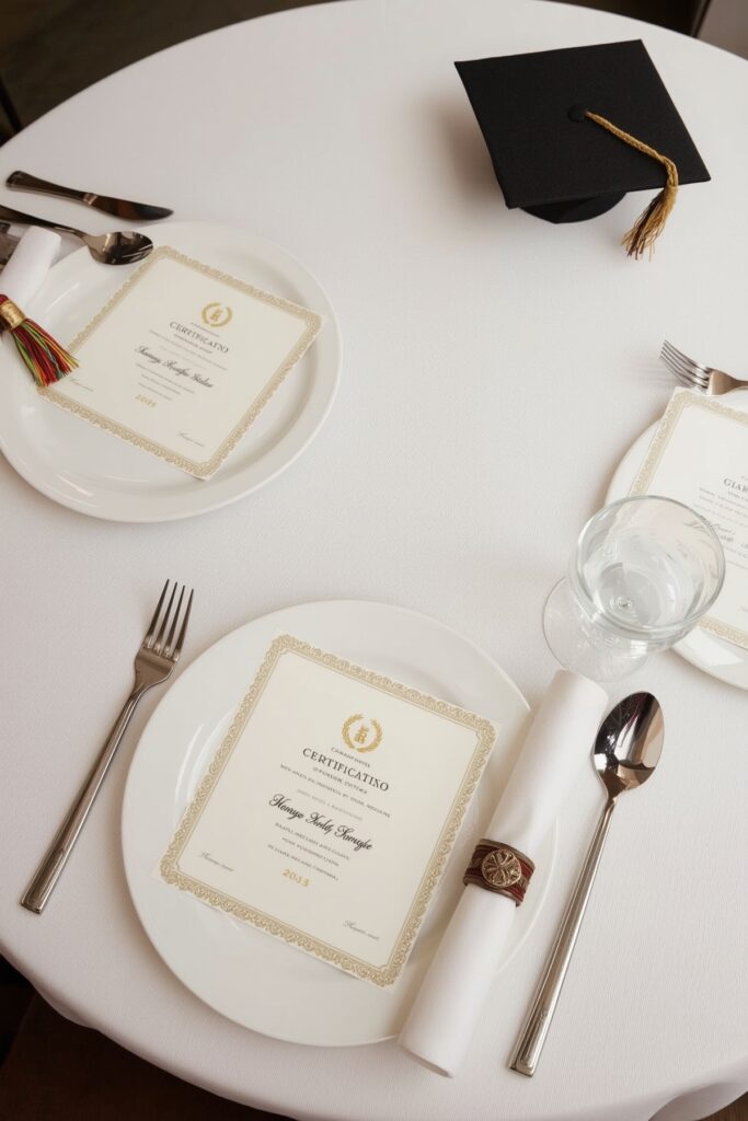 Restaurant-Branded Graduation Certificates