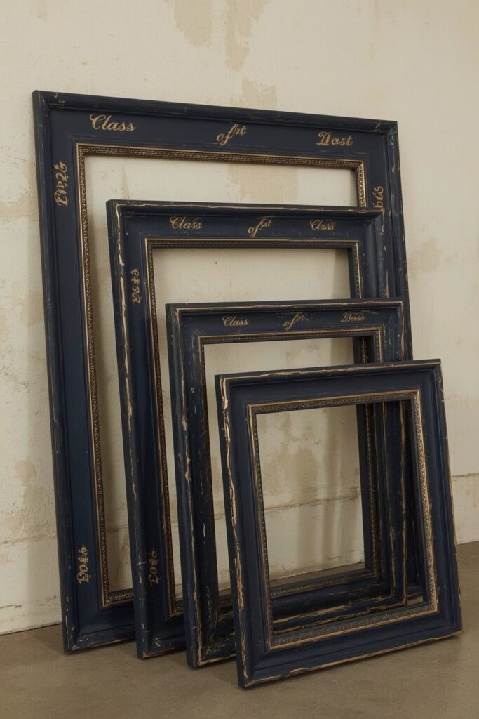 DIY Blue & Gold Photo Prop Frames