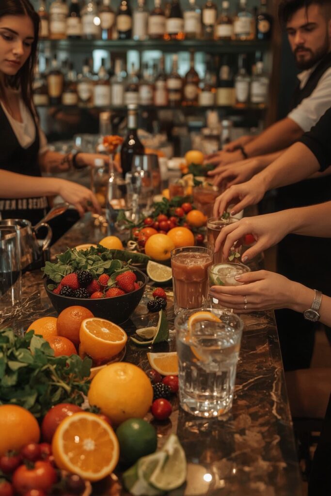 Mocktail-Making Demo with Guests Participating