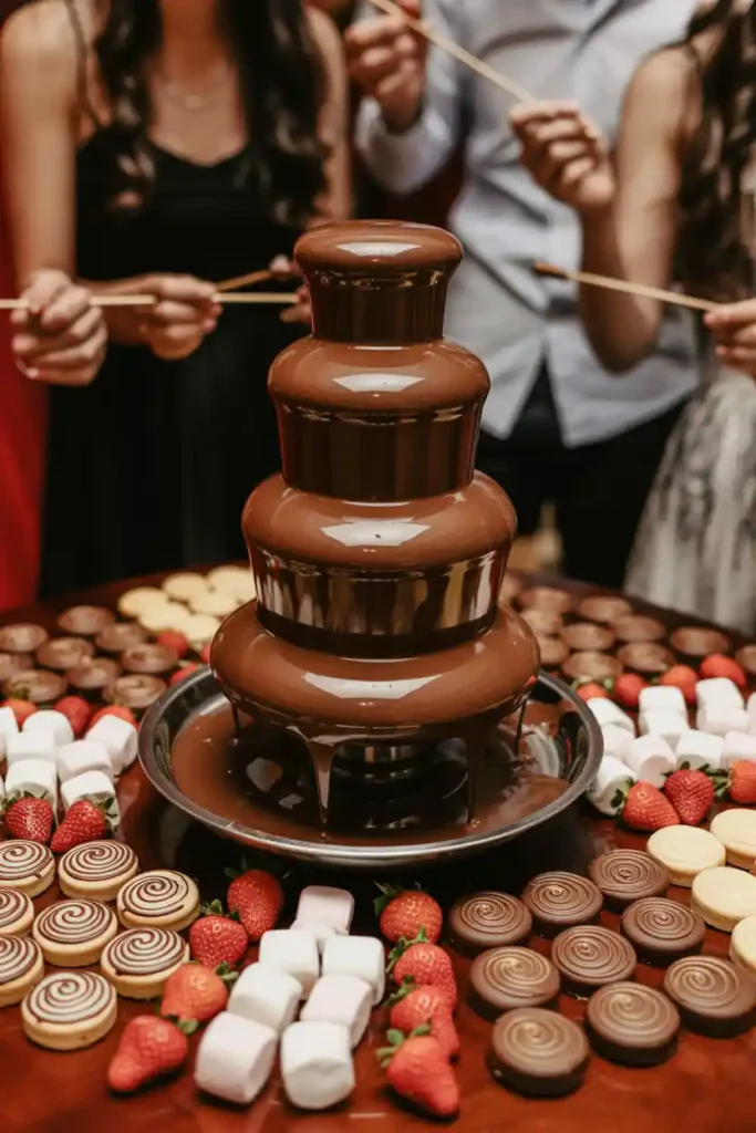 Chocolate Fountain with Graduation Dippers