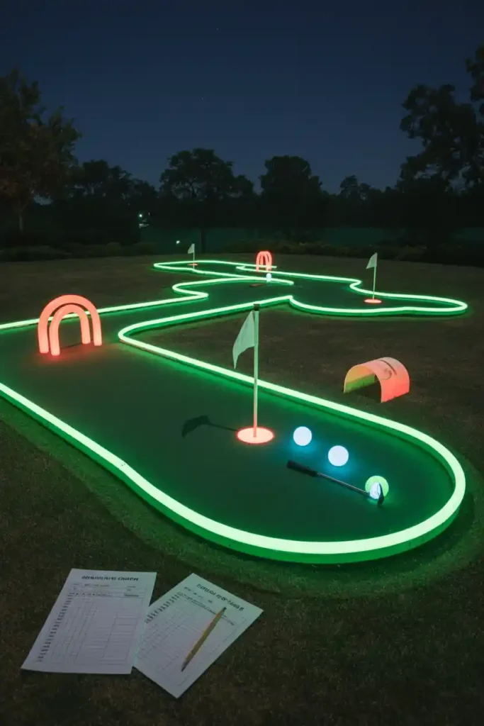Glow-in-the-Dark Mini Golf