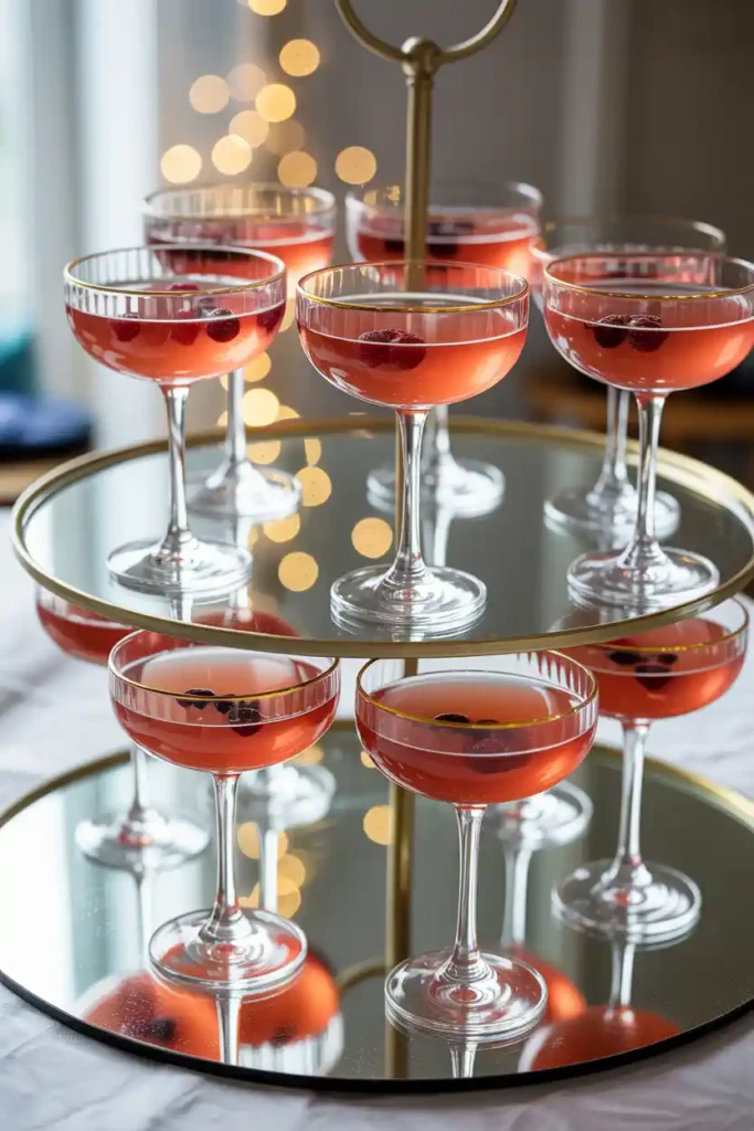 Gold-Rimmed Champagne Glasses