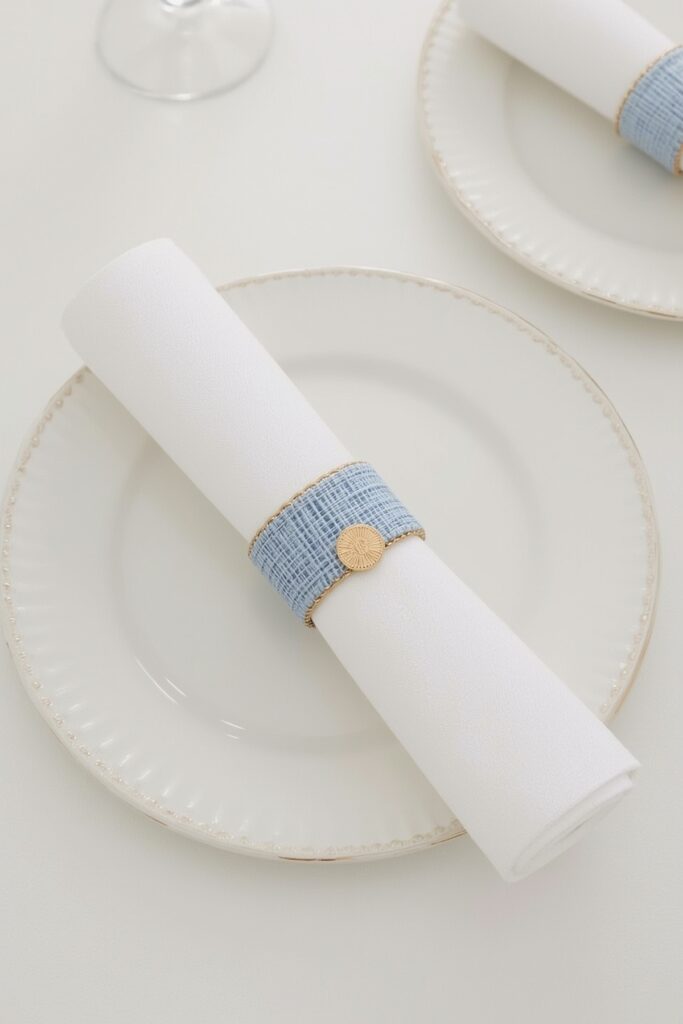 Custom Blue Diploma Napkin Rings