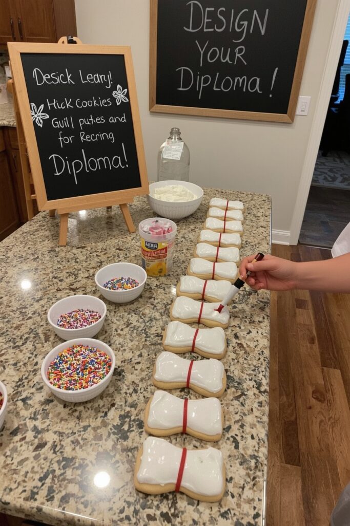 DIY Diploma Cookie Station