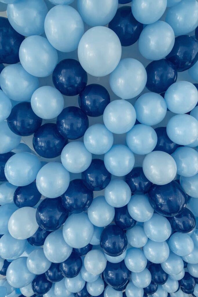 Shades of Blue Balloon Ceiling Drop