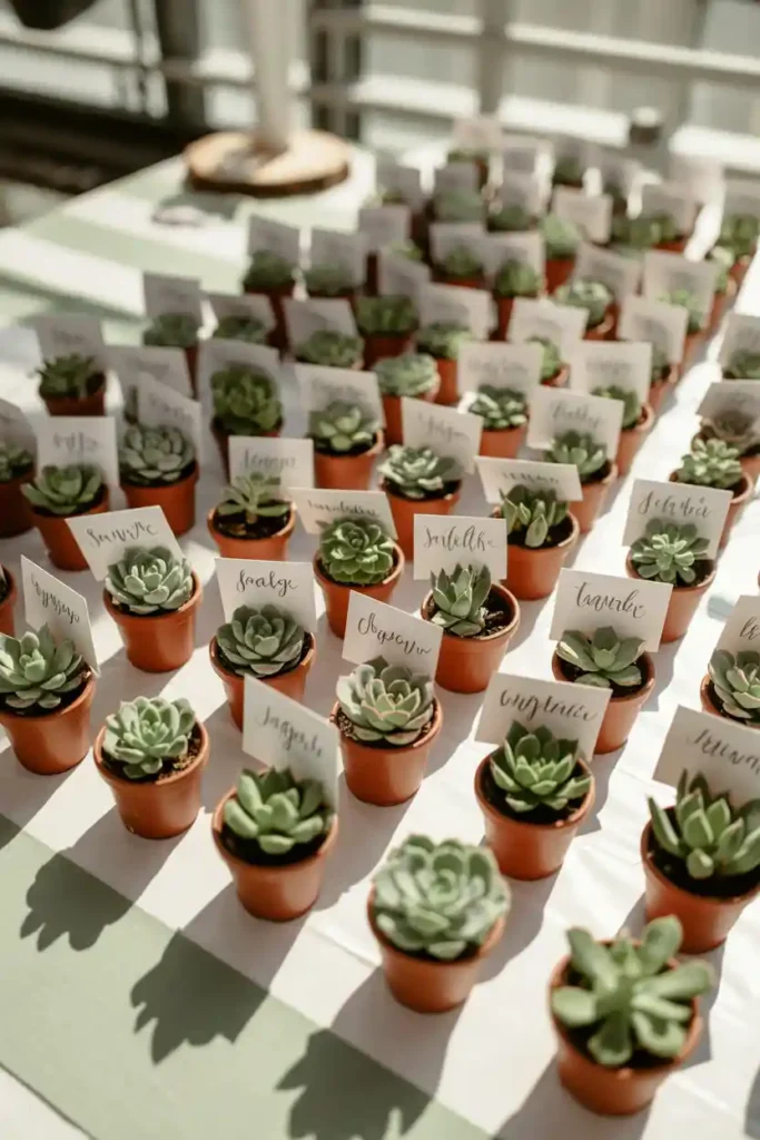 Succulent Favor Place Cards