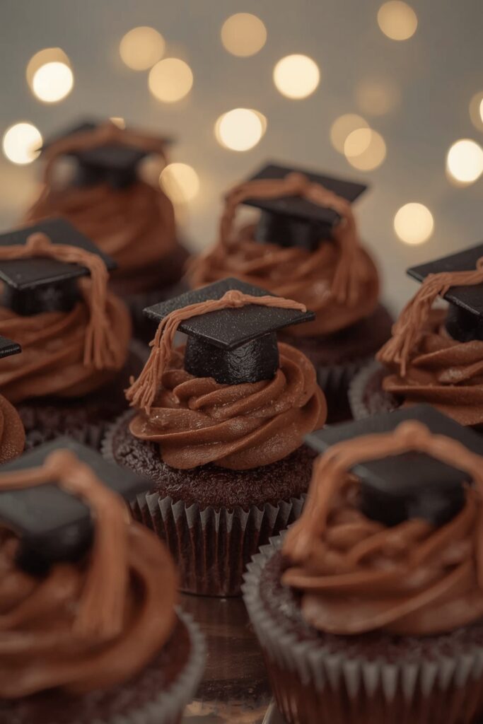 Graduation Cap Cupcake Toppers