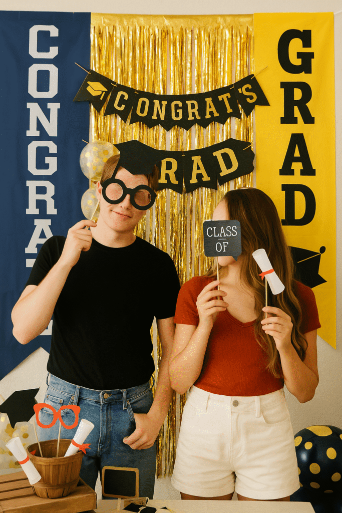 Photo Booth with School-Themed Props