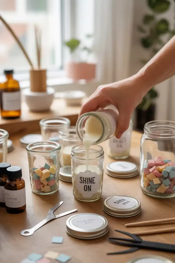 DIY Grad-Themed Candle Station