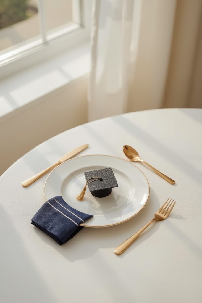 Nautical-Themed Table Settings with Grad Hats