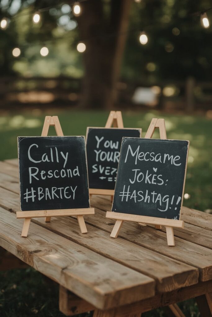 Blackboard Tabletop Easels with Messages