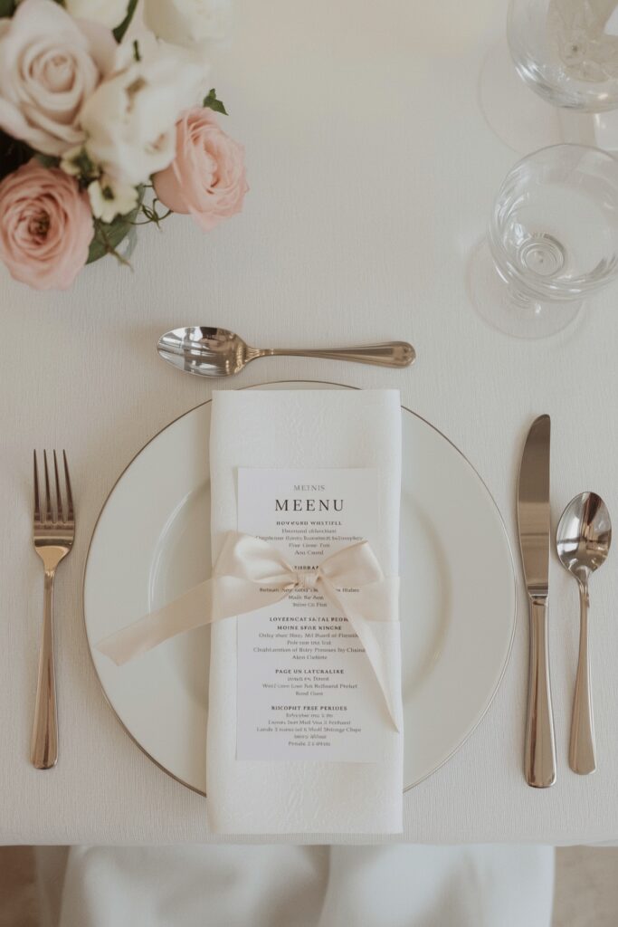 Napkin-Wrapped Graduation Scroll Menus