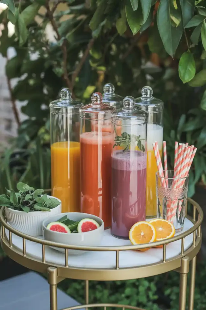 DIY Mocktail Bar with Gradient Juices