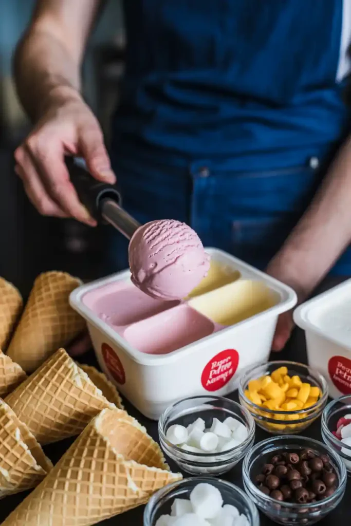 DIY Waffle Cone Sundae Bar