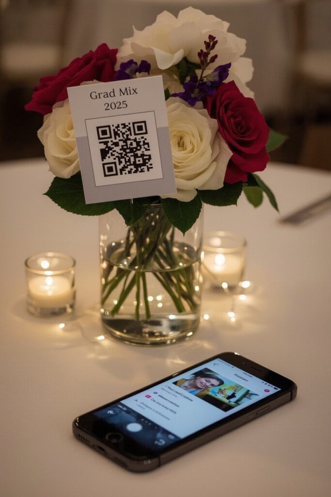Personalized Grad Playlist as Table Decor