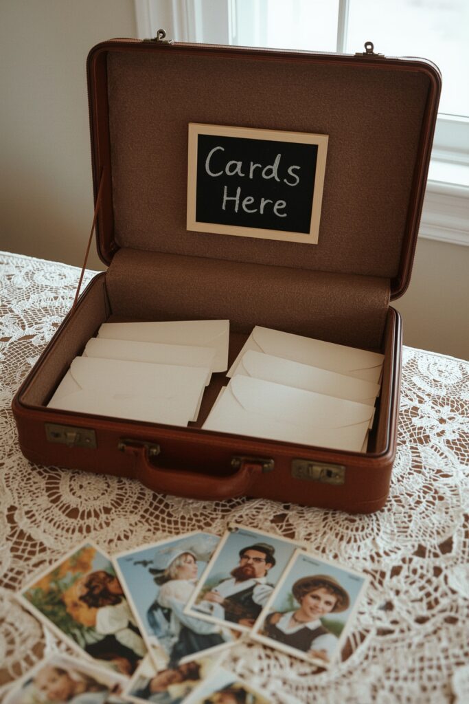 Vintage Suitcase Card Box
