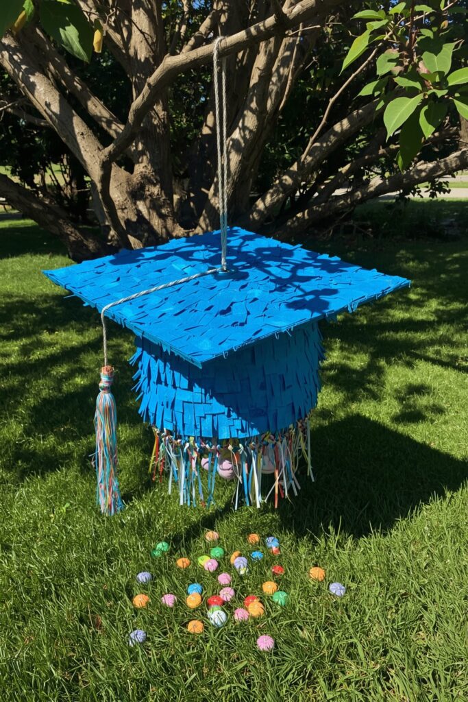 Blue DIY Grad Cap Piñata