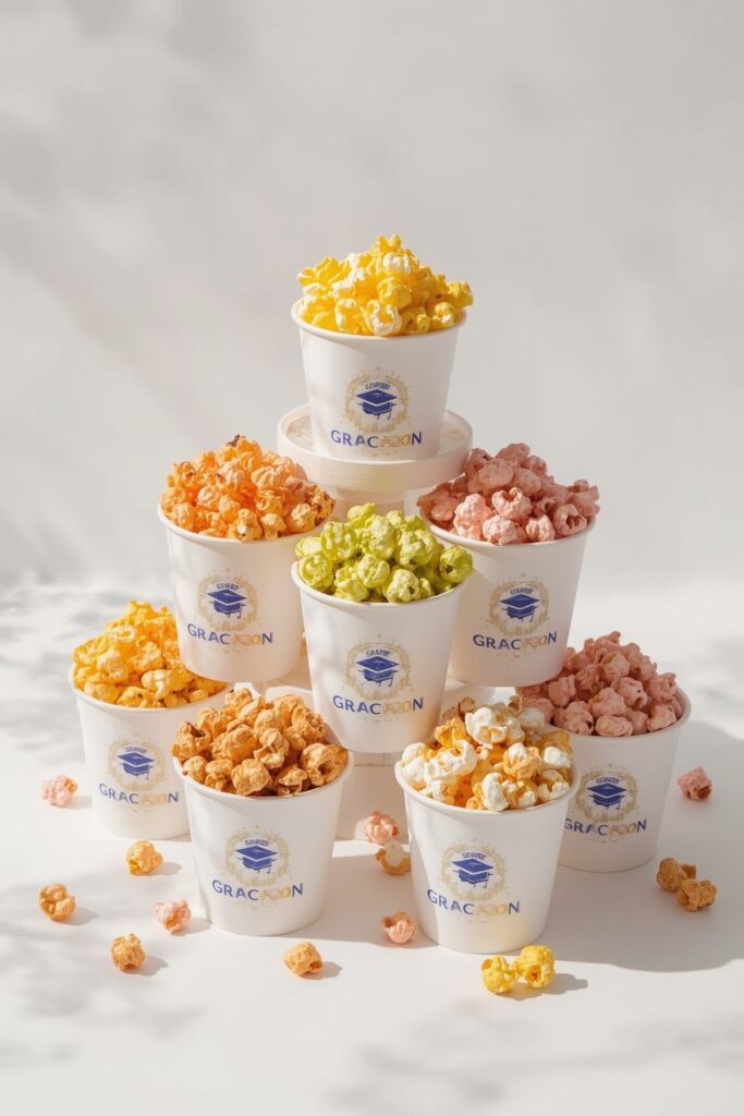 Blue & Gold Popcorn Snack Cups