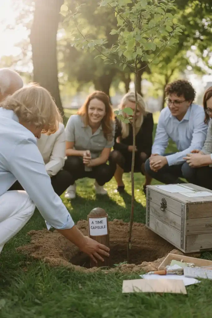 Time Capsule Planting Scene