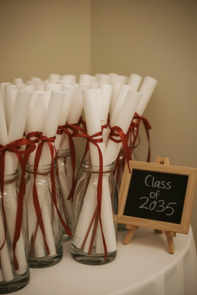 Stacked Diploma Scroll Displays