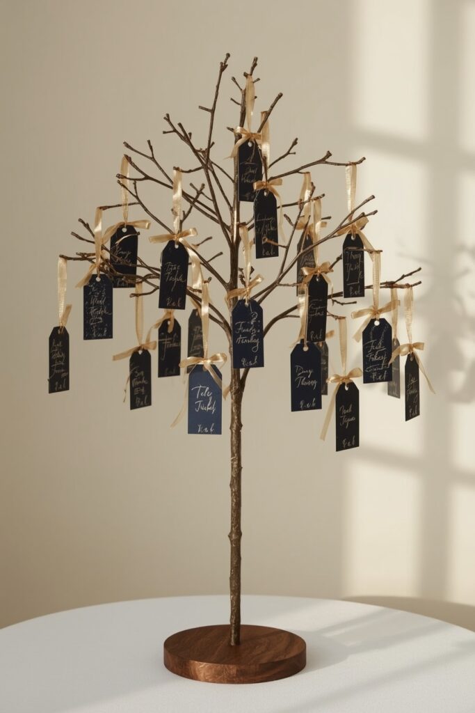 Graduation Wishes Tree with Blue Tags