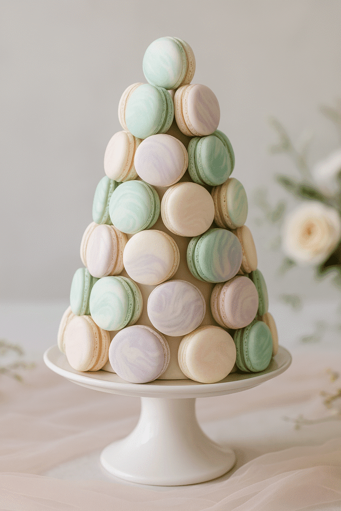Marble Macaron Pyramid