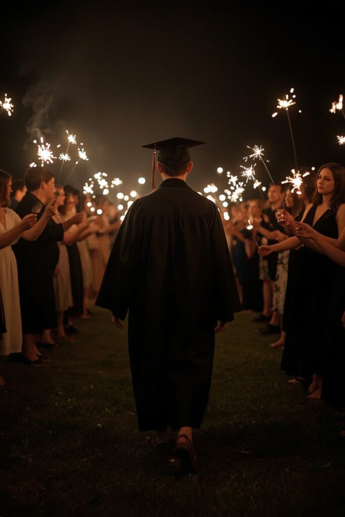 Fireworks or Sparkler Exit Outside the Venue